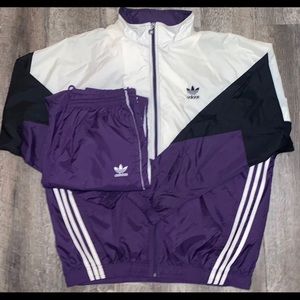 Adidas  purple track set  L/XL